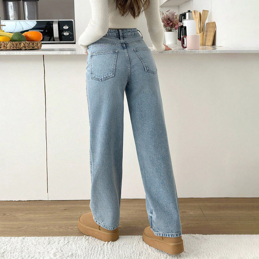 Women Relaxed-Fit High-Waist Jogger-Jeans with elastic ankle finish Mune Fashion