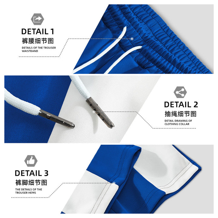 Men's straight-cut training pants with contrast side inserts, elastic drawstring waistband, and side pockets Mune Fashion