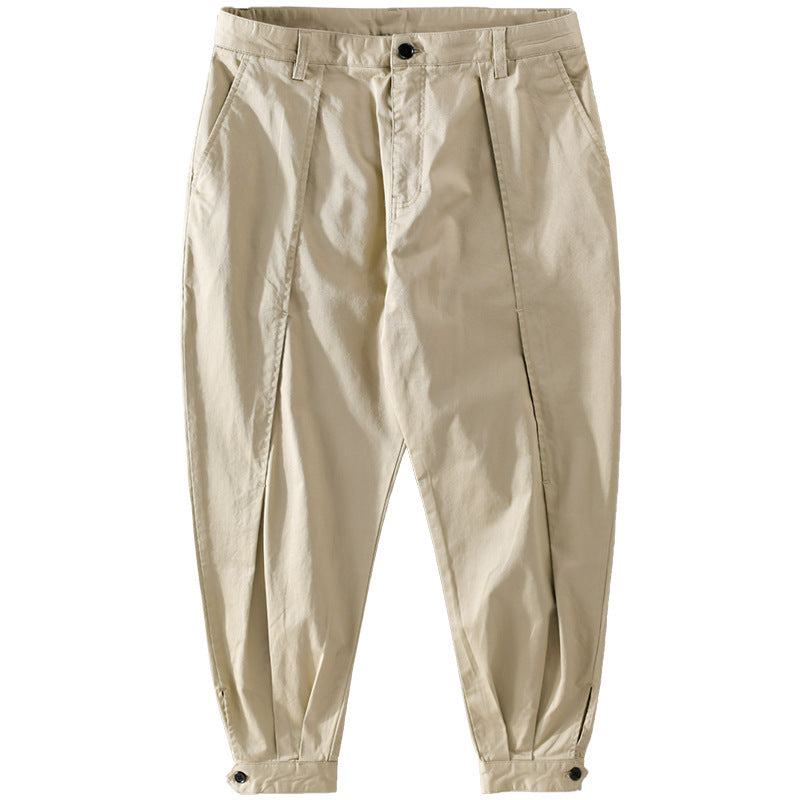 Men's tapered cargo pants with pleats and adjustable ankle straps Mune Fashion