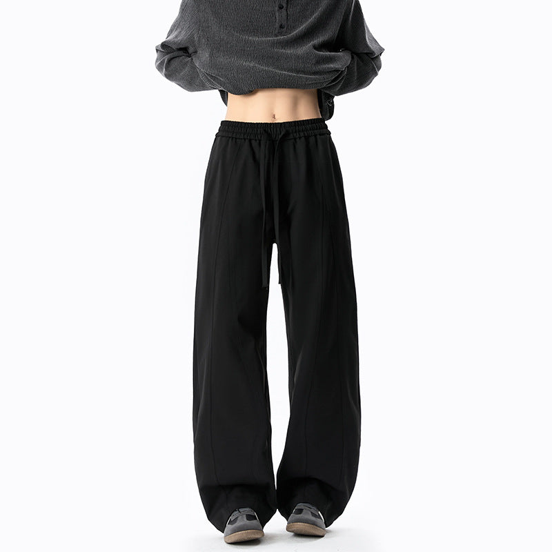 Ladies Elegant and Wide Fabric Trousers Mune Fashion