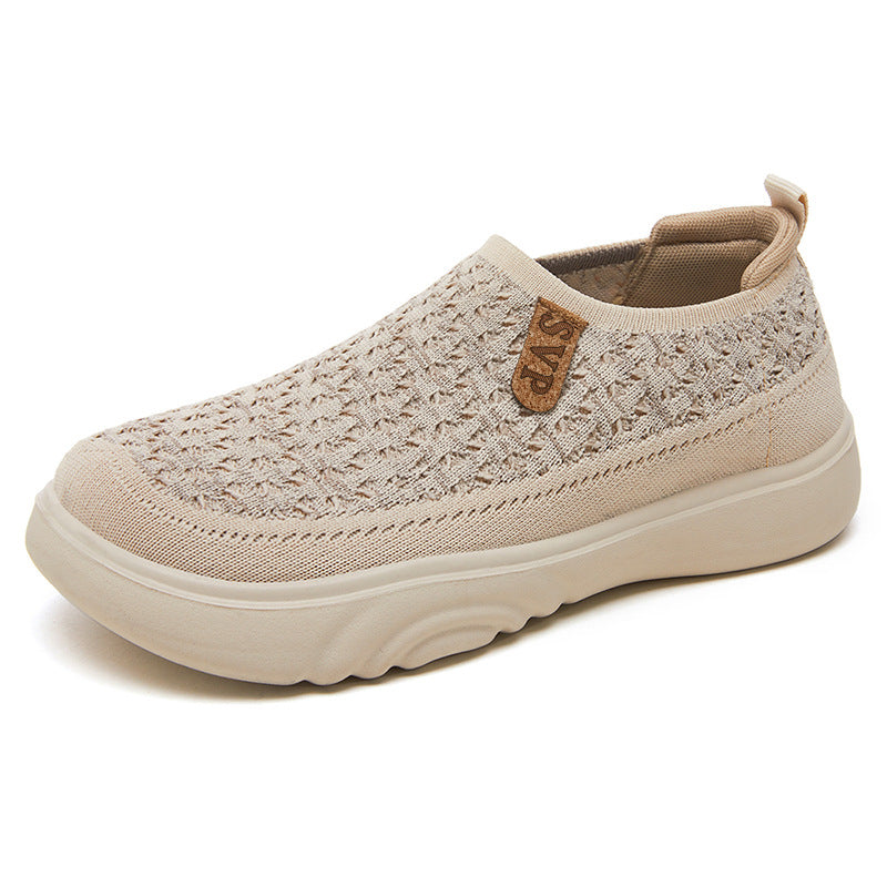 Women's knitted slip-on sneakers in sock-like design with breathable upper material and padded comfort sole Mune Fashion