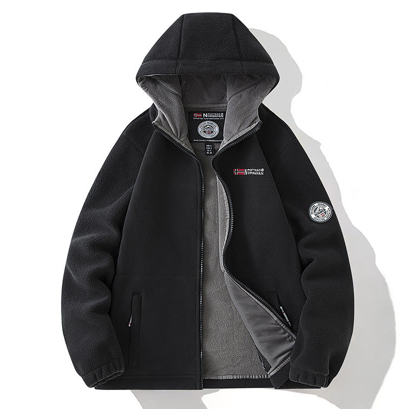 Men's Fleece Jacket with Hood Mune Fashion 1787797345