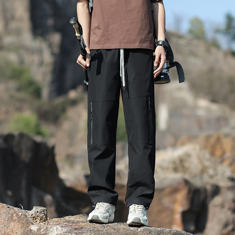 Men's Technical Outdoor and Hiking Pants with Zipper Pockets and Adjustable Waist Mune Fashion