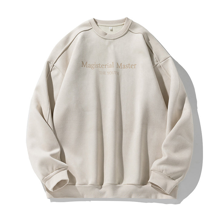 Unisex Oversize Sweatshirt with velvety fleece look and tonal front print Mune Fashion