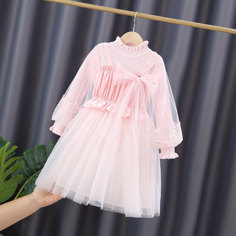Girls party tulle dress with lace details Mune Fashion