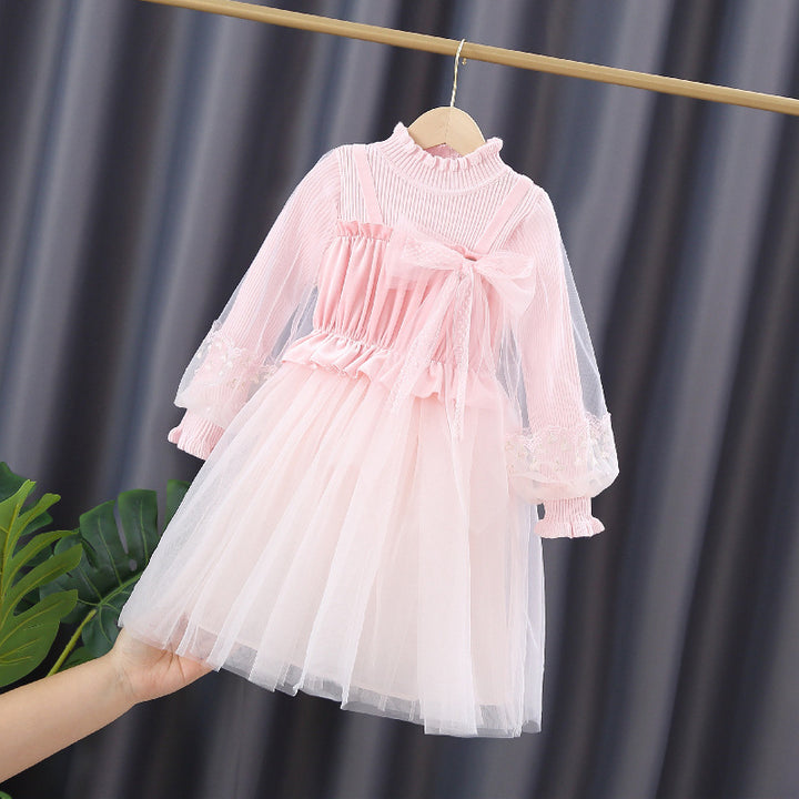 Girls party tulle dress with lace details Mune Fashion