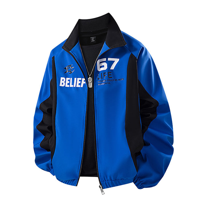 Men's sporty transitional jacket with zipper Mune Fashion