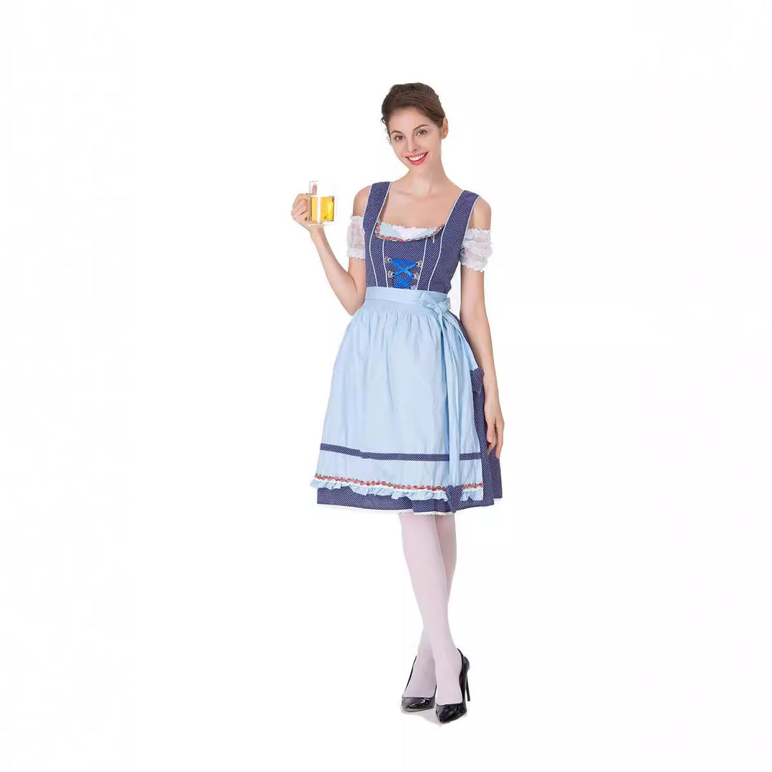 Ladies traditional Oktoberfest dirndl dress with apron Mune Fashion