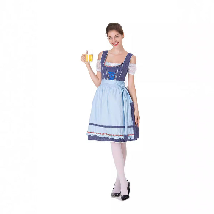 Ladies traditional Oktoberfest dirndl dress with apron Mune Fashion