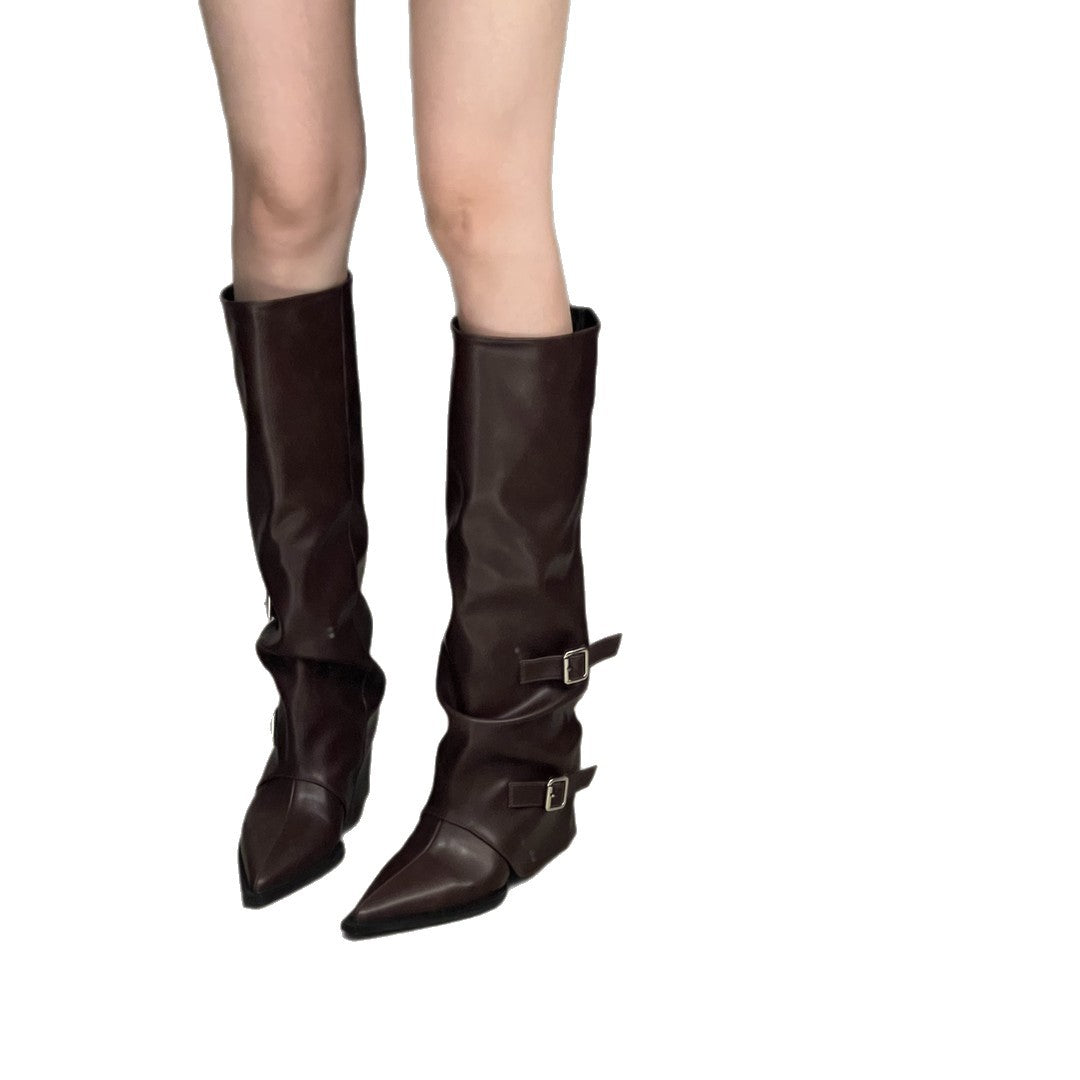 Women Elegant and Versatile Over-the-Knee Boots Mune Fashion
