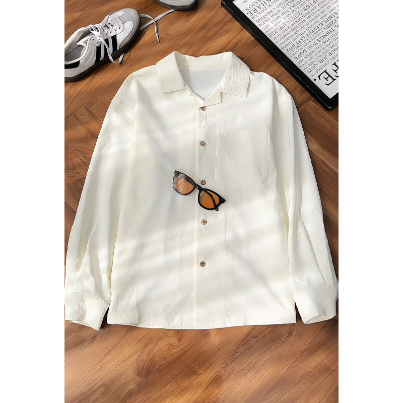 Men's Elegant and Casual Long Sleeve Blouse Mune Fashion