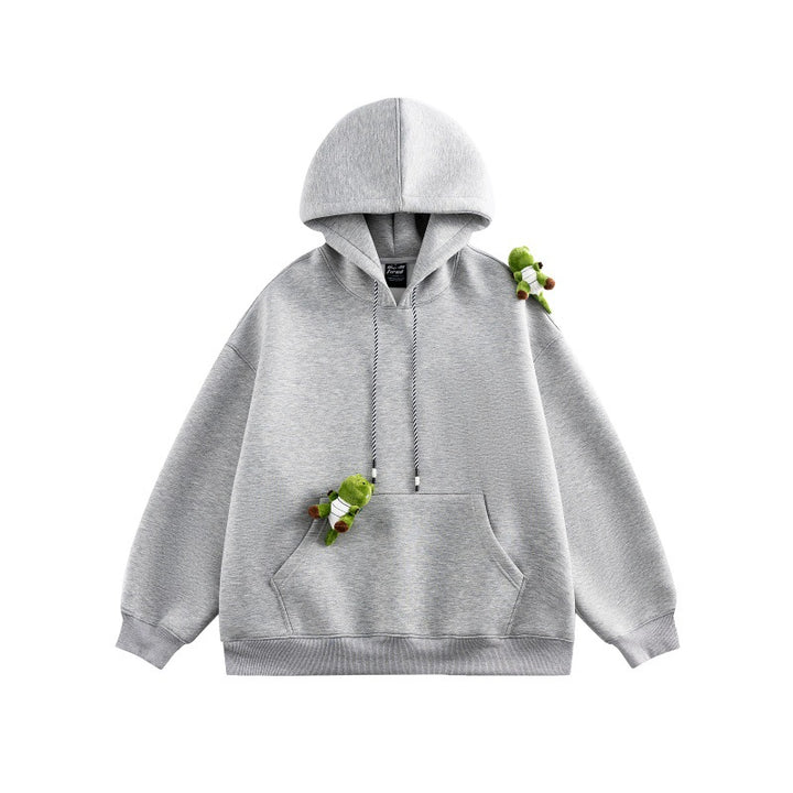 Unisex Oversize Hoodie made of French Terry with kangaroo pocket and removable plush pendant Mune Fashion