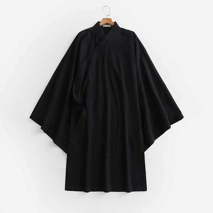 Unisex Oversize Kimono Coat with Wide Sleeves and Asymmetrical Wrap Front Mune Fashion