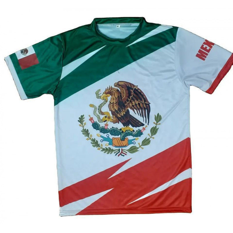 Unisex nan customizable fan jersey with back print, breathable functional fabric and Mexico crest Mune Fashion