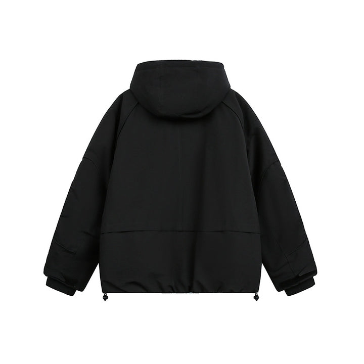 Women's oversized padded hooded jacket with raglan sleeves and drawstring Mune Fashion