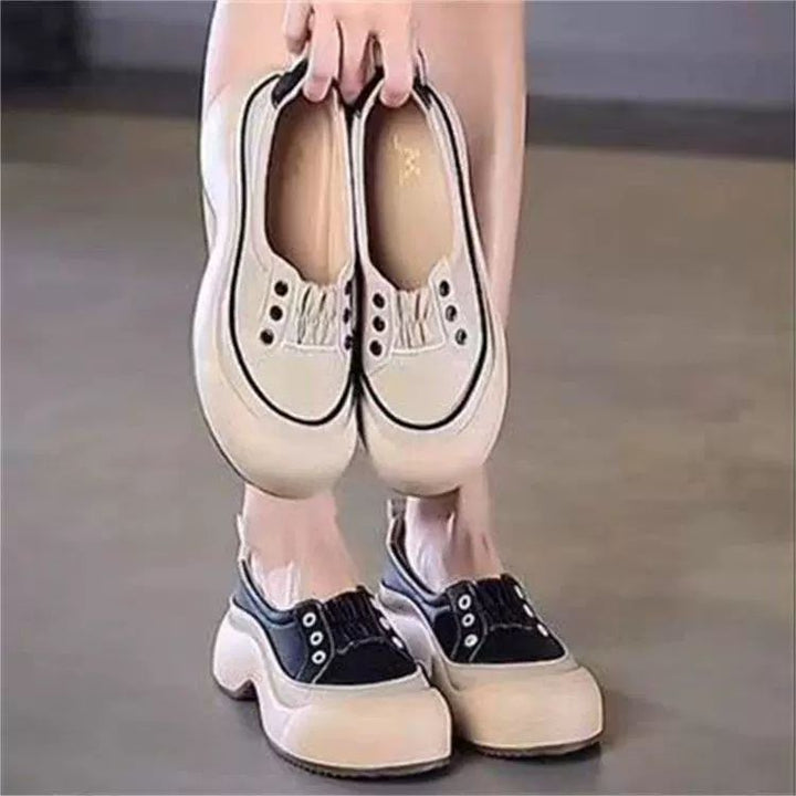 Women's Lifestyle Slip-On Sneakers with Underlying Panel Mune Fashion