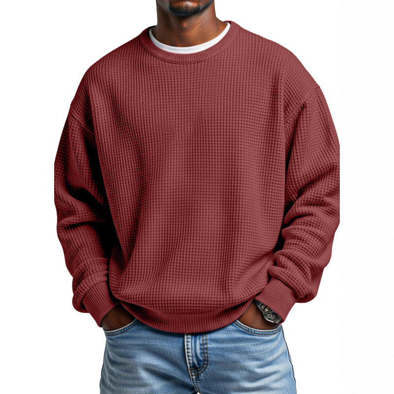 Men's Comfortable Sweatshirt with Waffle Structure Mune Fashion