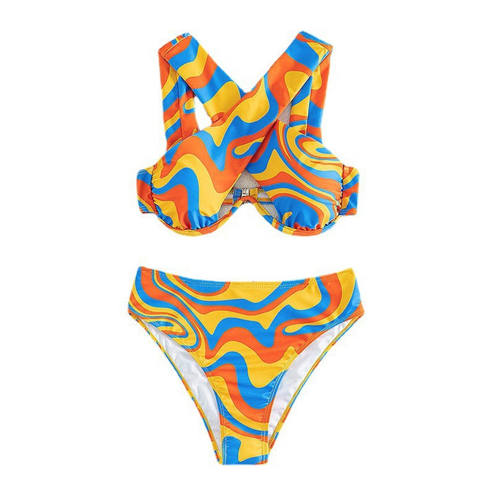 Women's bikini set with asymmetrical design and high waistband Mune Fashion