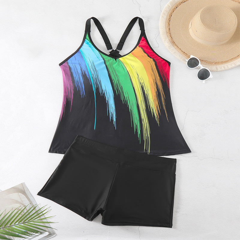 Women's sporty tankini set with backless design Mune Fashion