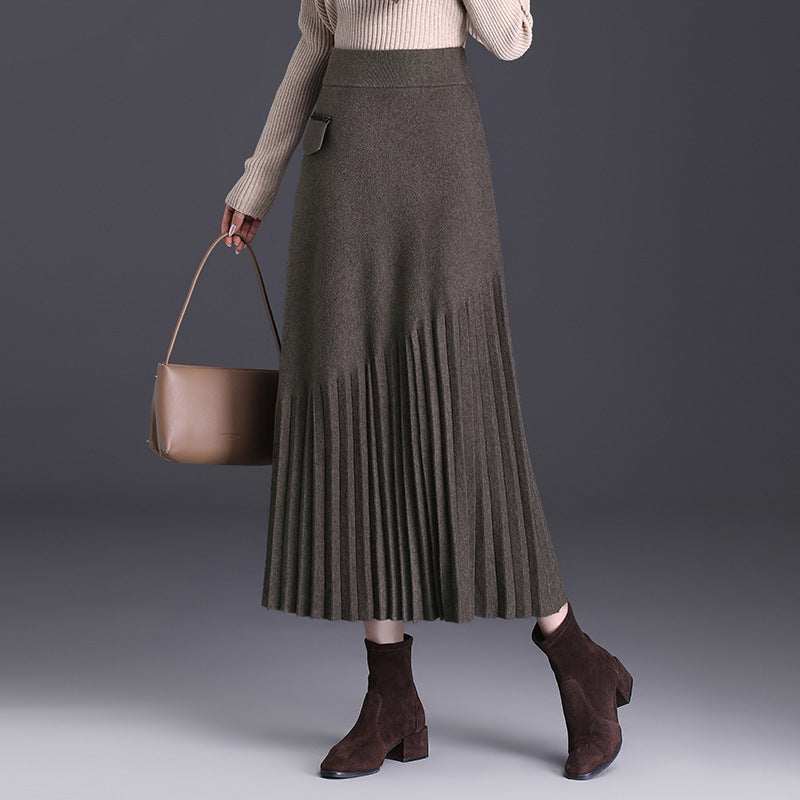 Women's Elegant Pleated Maxi Skirt Mune Fashion