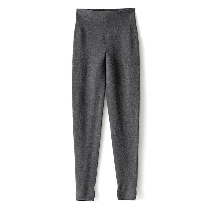 Women's High-Waisted Fine Knit Leggings with Seamless Comfort Waistband Mune Fashion