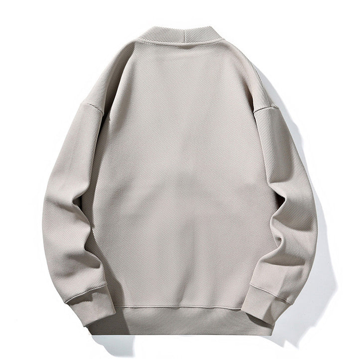 Men's oversized knit cardigan with V-neck, button placket, and patch pockets Mune Fashion
