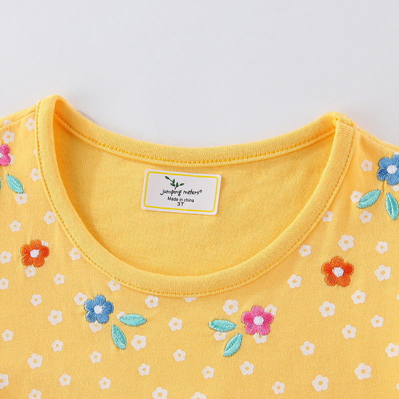 Girls cotton dress with cute animal and flower motif Mune Fashion