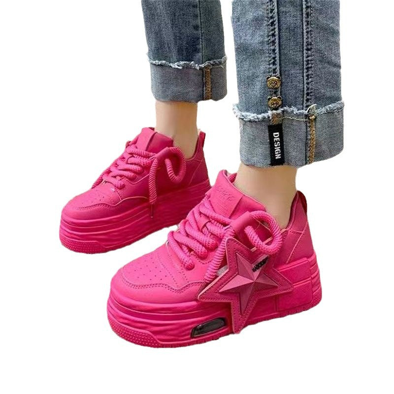 Women's platform sneakers with fashionable star design and comfortable cushioning Mune Fashion