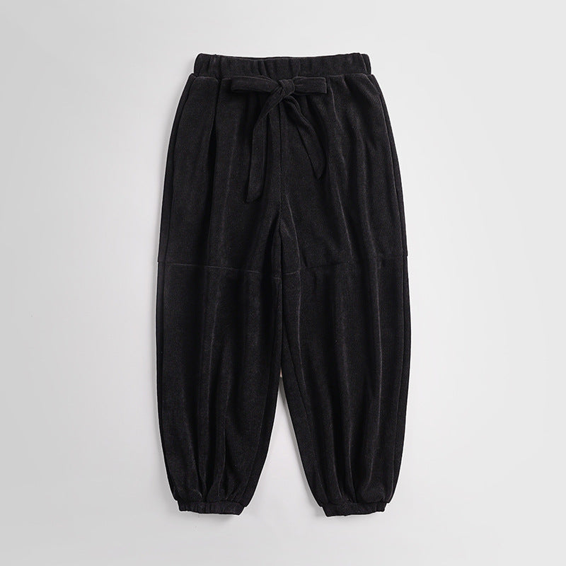 Women’s ribbed jogger pants with drawstring high waistband and elastic cuffs Mune Fashion