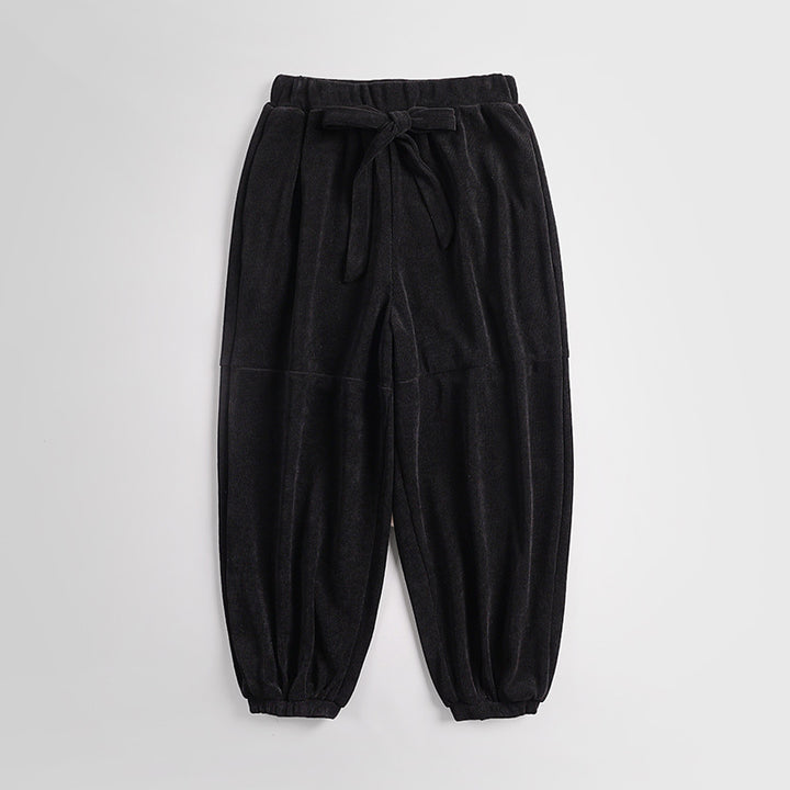 Women’s ribbed jogger pants with drawstring high waistband and elastic cuffs Mune Fashion
