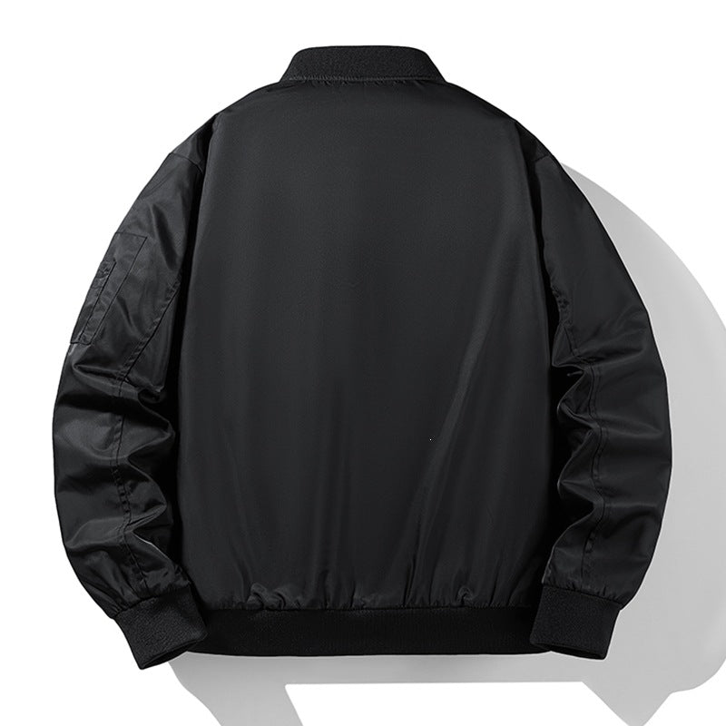 Men's bomber jacket in pilot style with contrasting inner lining, water-repellent nylon & utility arm pocket Mune Fashion