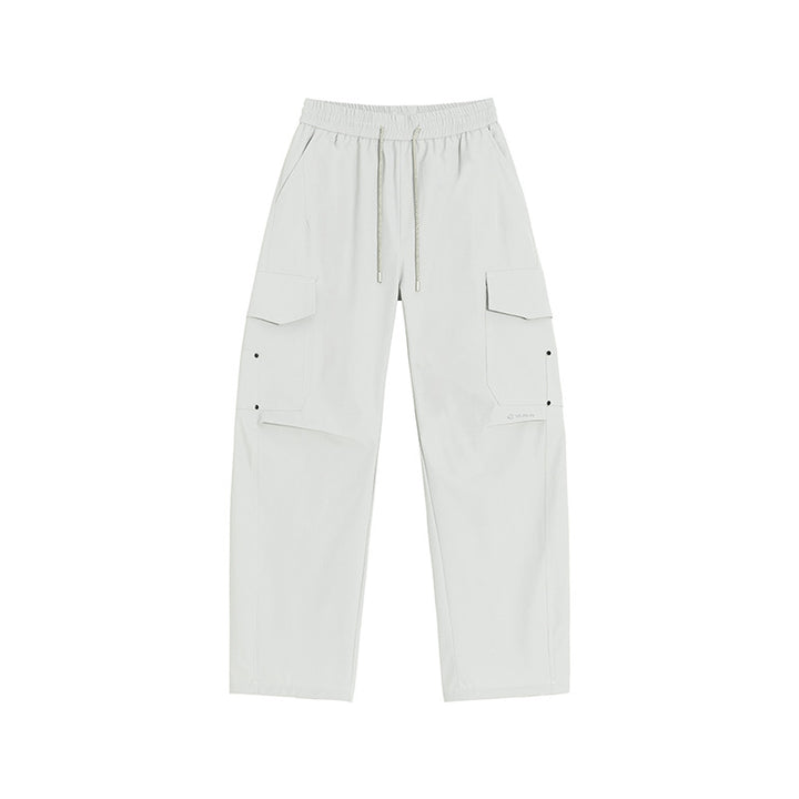 Men's cargo casual pants with elastic waistband, drawstring & patch flap pockets Mune Fashion