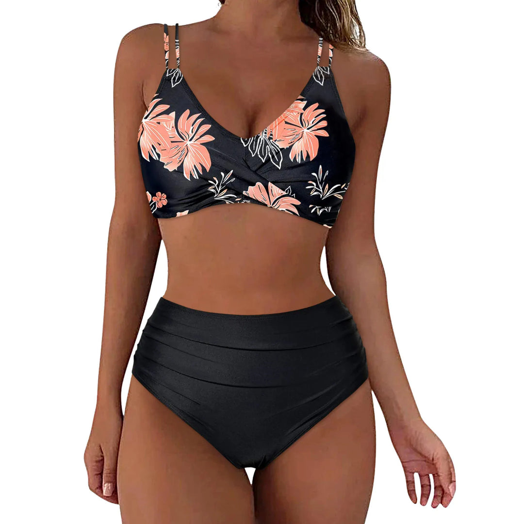 Ladies Trendy High-Cut Bikini with Ruffles Mune Fashion