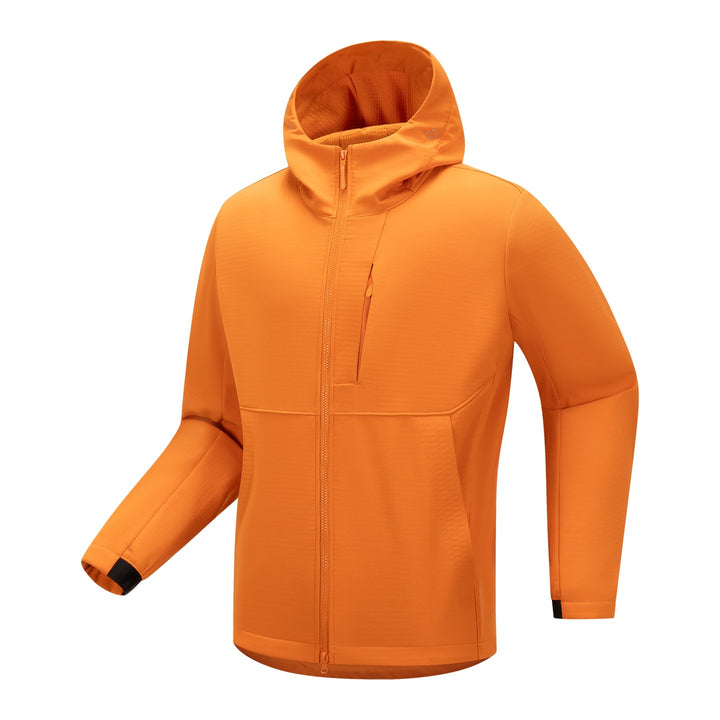 Men's softshell functional jacket with insulation, hood & two-way zipper Mune Fashion