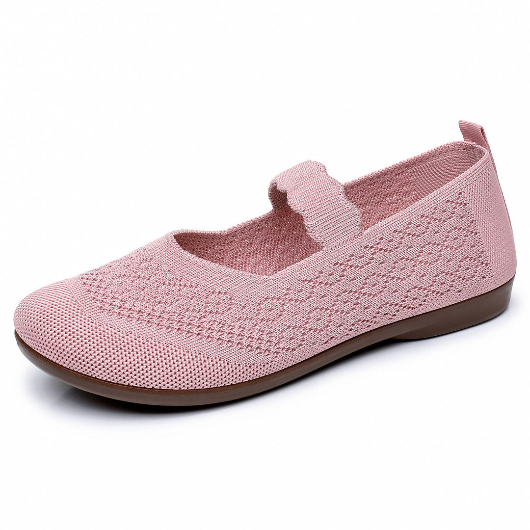 Women's knitted Mary Jane slipper with elastic strap and ergonomic comfort sole Mune Fashion