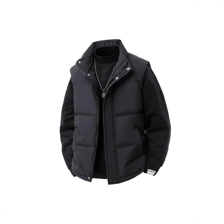 Men's Sleeveless Thermal Padded Vest with Windproof Outer Shell and Hollow Fiber Filling Mune Fashion
