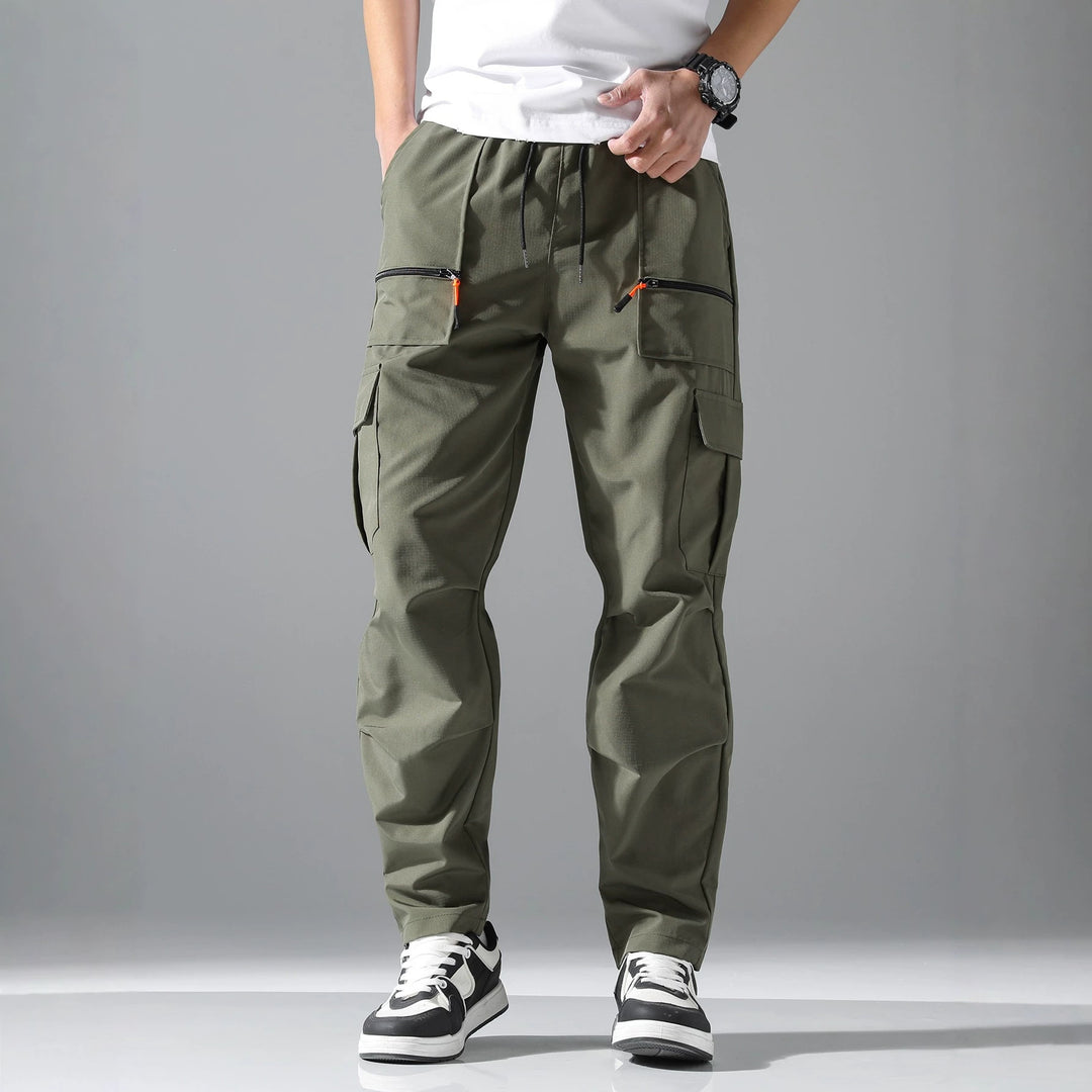 Men's Comfortable Cargo Pants with Elastic Waistband Mune Fashion