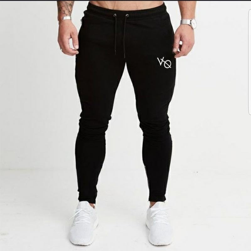 Men's narrow cut jogging pants with elastic waistband and drawstring Mune Fashion
