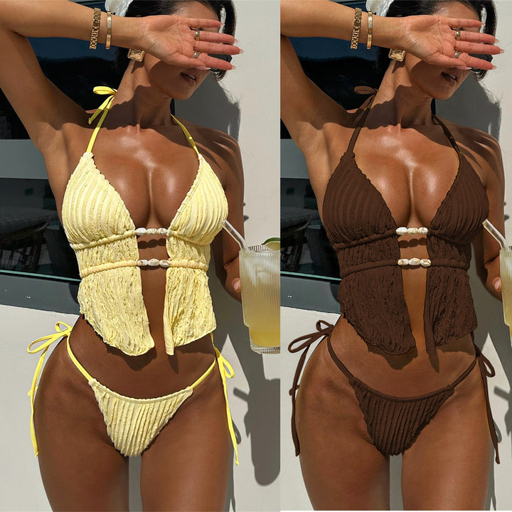 Women's bikini set with elegant wrap design and fashionable accents Mune Fashion
