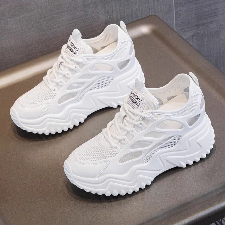 Women Sporty Sneakers with Breathable Mesh Upper and Stable Rubber Sole Mune Fashion