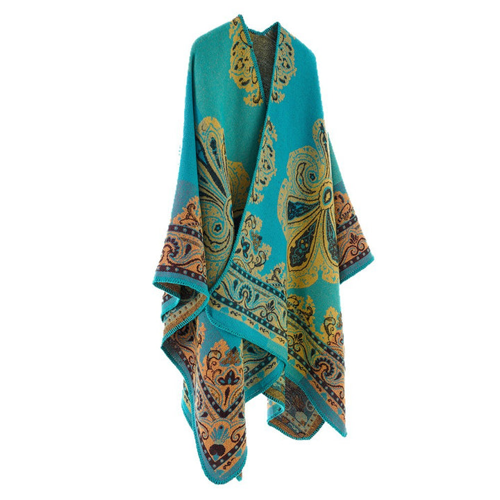 Women's fine jacquard overlay in rectangular cut with ornamental border structure Mune Fashion