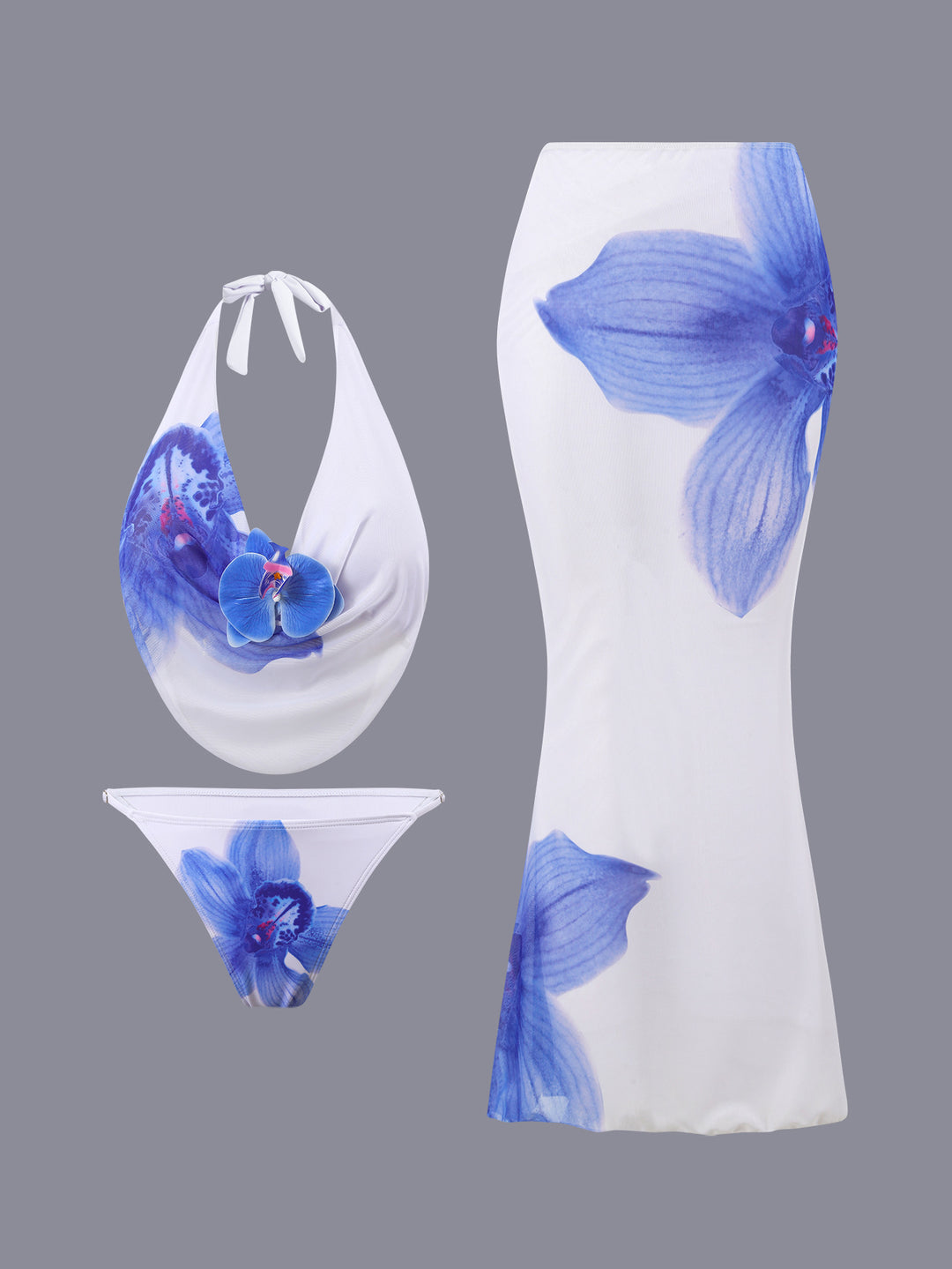 Women's set of fashionable bikini and flowing maxi skirt Mune Fashion