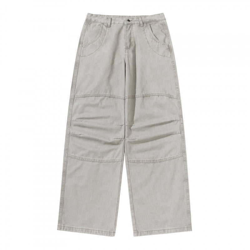 Women's Wide Utility Pants made of durable canvas with reinforced knee panels Mune Fashion