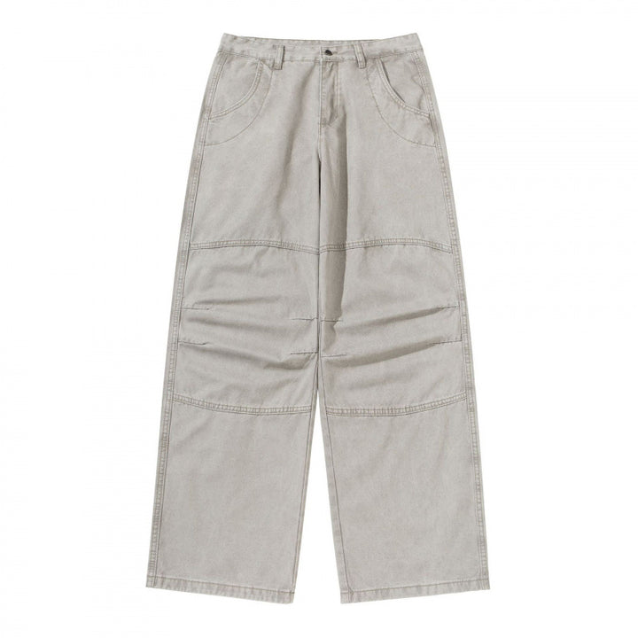 Women's Wide Utility Pants made of durable canvas with reinforced knee panels Mune Fashion