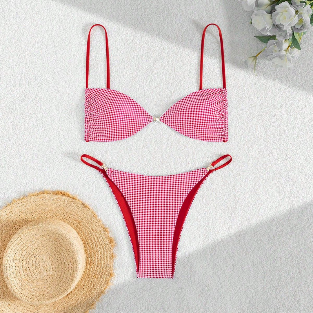 Women Leopard Print Bikini Set with Adjustable Straps Mune Fashion
