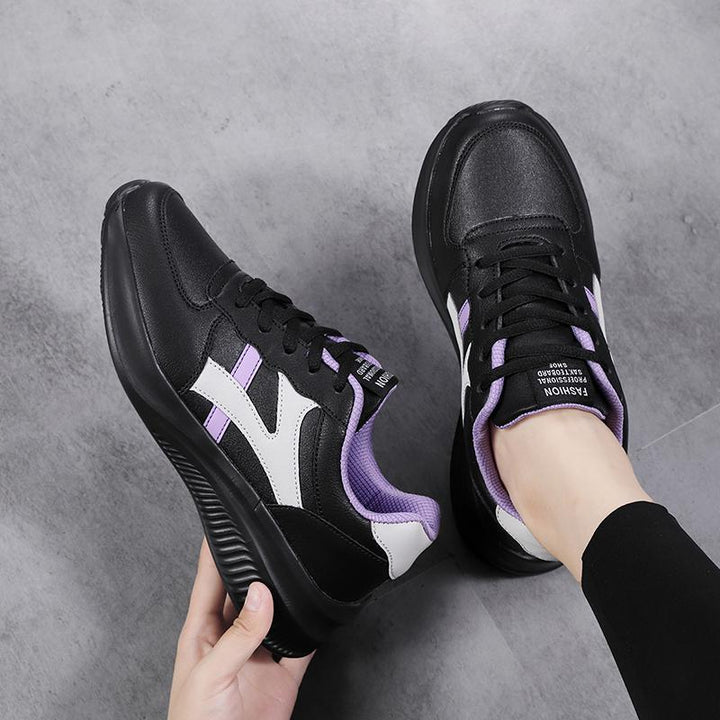 Women's fashionable platform city sneakers with extra soft padded insole, shock-absorbing midsole, and sporty side application Mune Fashion