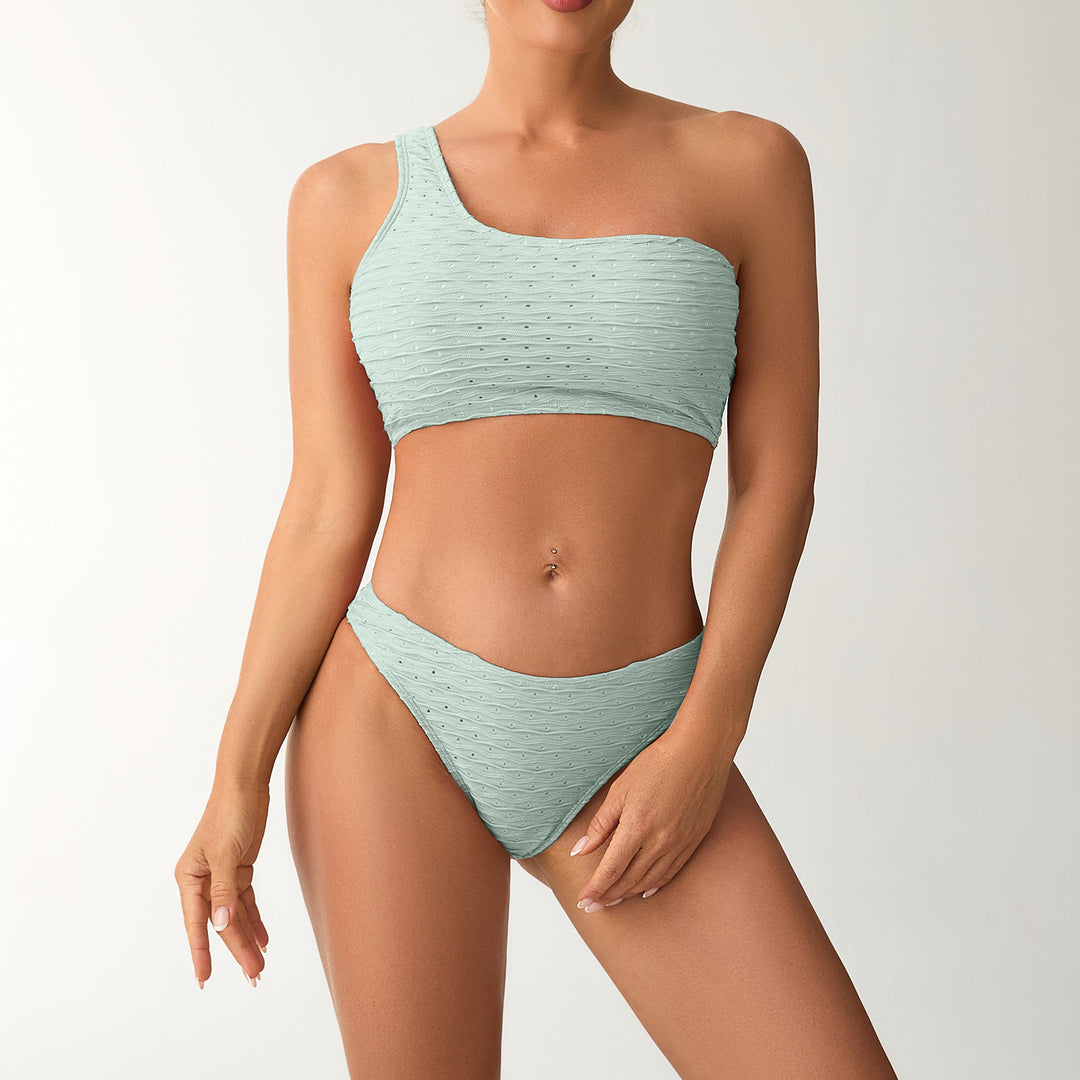 Women's asymmetric bikini set with textured surface Mune Fashion