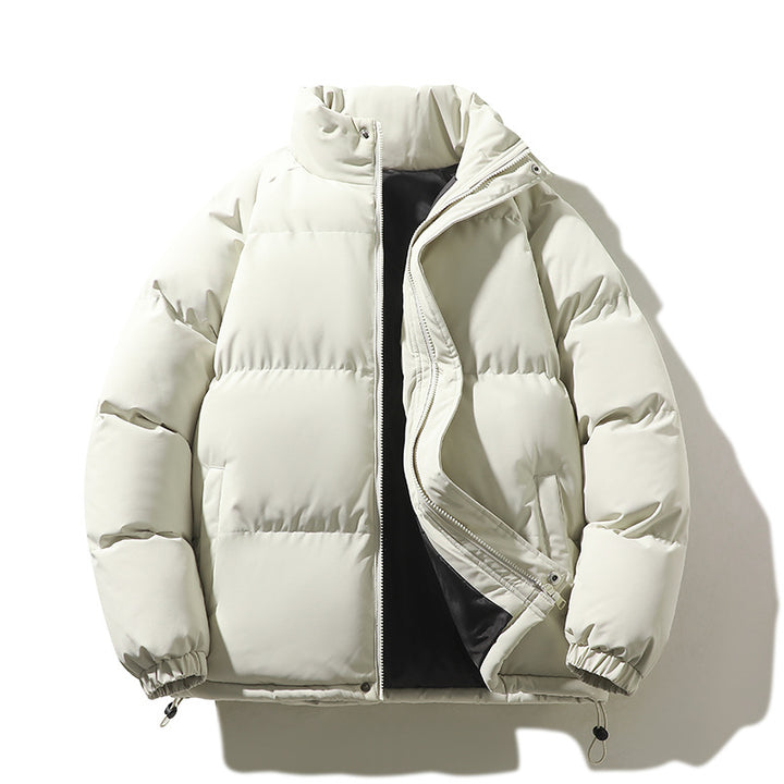 Unisex Padded Quilted Jacket made of Down Imitation with High Collar and Drawstring Mune Fashion