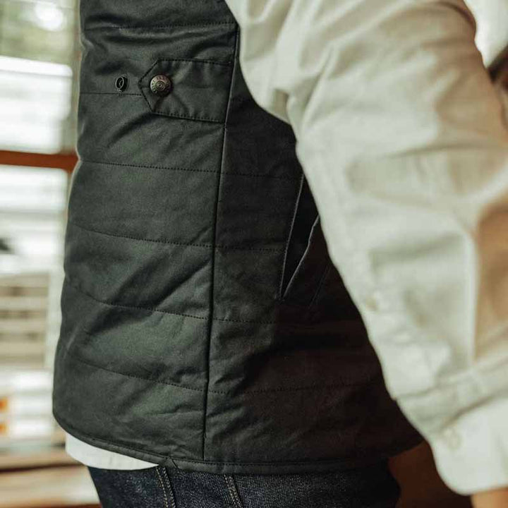 Men's Padded Quilted Vest with Stand-Up Collar and Two-Way Zipper Mune Fashion