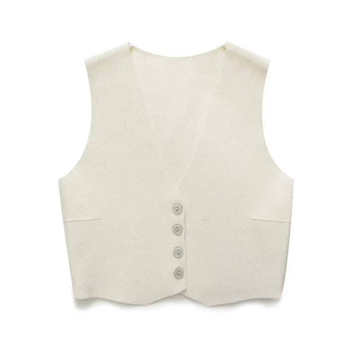 Women's cropped blazer jacket with notch lapel and patch pockets Mune Fashion